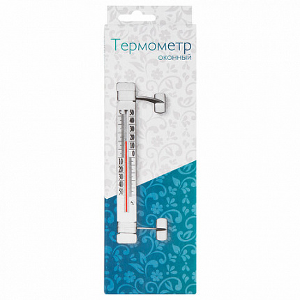 Термометр оконный, "ЛИПУЧКА", диапазон измерения: от -50 до +50 °C, ПТЗ, ТБ-223