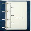 Тетрадь на кольцах БОЛЬШАЯ А4 (240х310 мм), 120 листов, под кожу, клетка, BRAUBERG "Main", синий, 404510