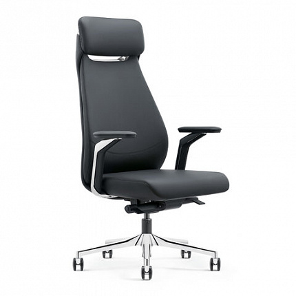 Кресло HAWASAN PREMIUM EX-830 X-ONE, синхромеханизм, алюминий, экокожа, черное, 533239