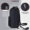 Рюкзак спортивный мешок HEIKKI CASUAL (ХЕЙКИ) с дополнительным карманом, 44х34 см, "Strips", 273458