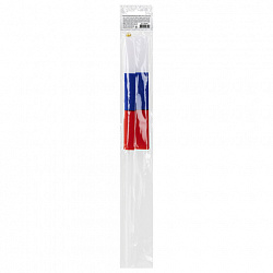 Флаг России ручной 20х30 см, без герба, с флагштоком, BRAUBERG/STAFF, 550181