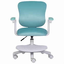 Кресло детское с подставкой для ног BRABIX "Sky MG-206", велюр, голубое, 533155