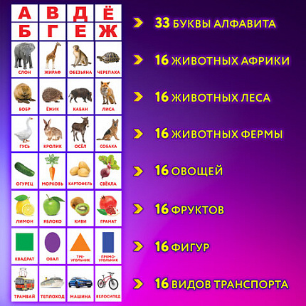 Карточки Домана, 8 развивающих брошюр по методике ГЛЕННА ДОМАНА, 145 изображений, ЮНЛАНДИЯ, 691022