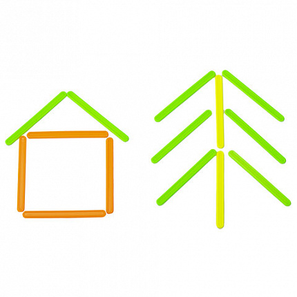 Счетные палочки ЮНЛАНДИЯ "ЛЁГКИЙ СЧЁТ", 50 штук, ассорти, в пластиковом пенале, 104754