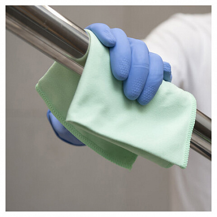 Перчатки латексные КЩС, сверхпрочные, плотные, хлопковое напыление, размер 8,5-9, L (большой), синие, HQ Profiline, 74735