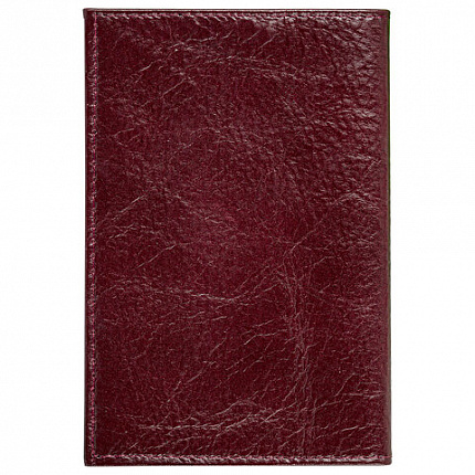 Обложка для паспорта натуральная кожа "Virginia", "Герб", темно-бордовая, BRAUBERG, 237199
