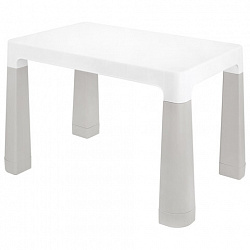 Стол детский + стул BRABIX KIDS CS-003, 2-7 лет, пластик белый + серый, 533292