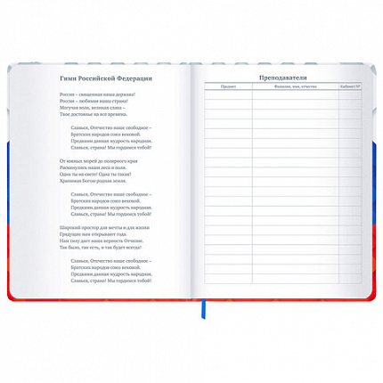 Дневник 1-11 класс 48 л., твердый, BRAUBERG, матовая ламинация, резинка, закладка-ляссе, с подсказом, "Герб", 107238