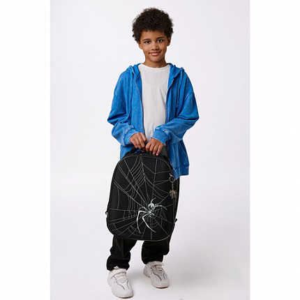 Ранец BRAUBERG SHINY, 2 отделения, с брелком, "Spider attack", СВЕТЯЩИЙСЯ РИСУНОК, 38х28х14 см, 274425