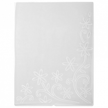 Клише для тиснения 3D "Цветочный узор" для Машинки ОС-5, 108х146 мм, ОСТРОВ СОКРОВИЩ, 663798, 862-010