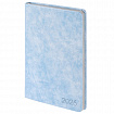 Ежедневник датированный 2026, А5, 138х213 мм, BRAUBERG "Ice", под кожу, голубой, 117389