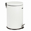 Ведро мусорное с педалью 20 литров "Classic", БЕЛОЕ ГЛЯНЦЕВОЕ, металлическое, со съемным внутренним ведром, LAIMA, 604949