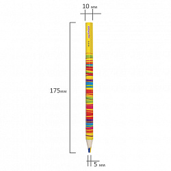 Карандаш с многоцветным грифелем ЮНЛАНДИЯ MAGIC, 1 шт., туба, шестигранный, утолщенный грифель 5 мм, натуральное дерево, 181373