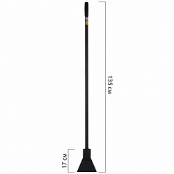 Ледоруб-топор шириной 16 см, ВЕС 1,6 кг, металлическая ручка 135 см, D=25 мм, УСИЛЕННЫЙ, черная порошковая окраска, ГРАНДМАСТЕР, 700345