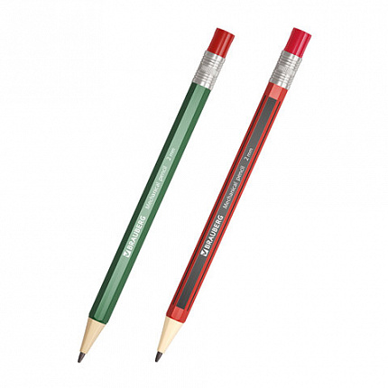 Карандаш механический цанговый 2 мм, BRAUBERG STYLE, HB, встроенная точилка, корпус ассорти, 181960