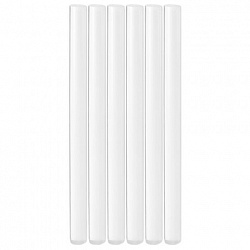 Клеевые стержни, диаметр 7 мм, длина 100 мм, прозрачные, комплект 6 шт., BRAUBERG, европодвес, 670291