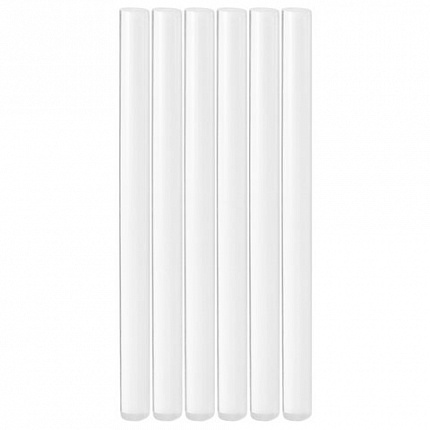 Клеевые стержни, диаметр 7 мм, длина 100 мм, прозрачные, комплект 6 шт., BRAUBERG, европодвес, 670291