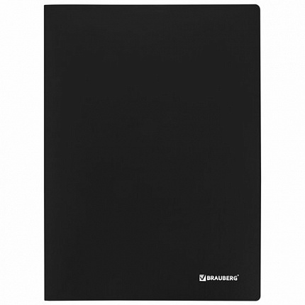 Папка 20 вкладышей BRAUBERG "Office", черная, 0,5 мм, 271324