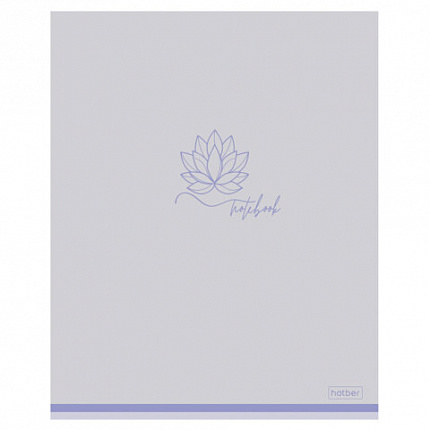 Тетрадь А5 48 л., HATBER скоба, клетка, Soft-touch ламинация, "Лаконично" (микс в спайке), 090520, 48Т5лВ1