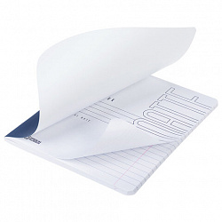 Тетрадь А5 48л. HATBER скоба, линия, Soft-touch ламинация, SoloMatte_Сапфир, 092751, 48Т5лВ2