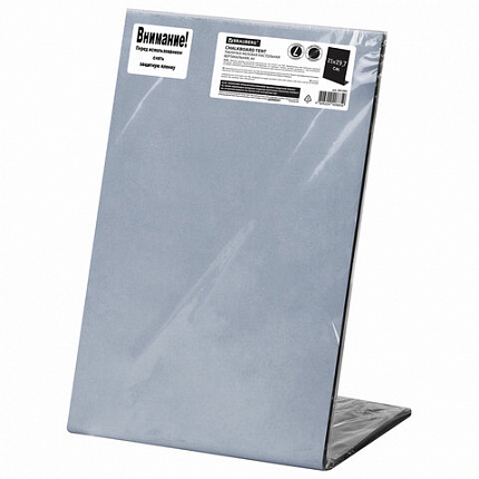 Табличка меловая настольная А4 (21x29,7 см), L-образная, вертикальная, ПВХ, ЧЕРНАЯ, BRAUBERG