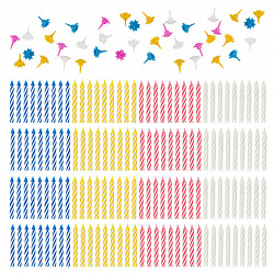 Набор свечей для торта 154 шт., 5,7 см, 56 держателей, ЗОЛОТАЯ СКАЗКА, в блистере, 591448