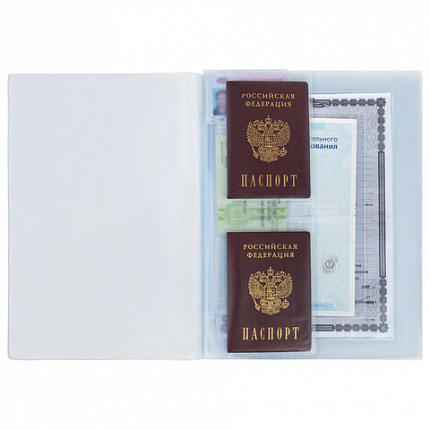 Папка-органайзер, обложка семейная для 1-го комплекта документов, А4, ПВХ, матовая, STAFF, 238337