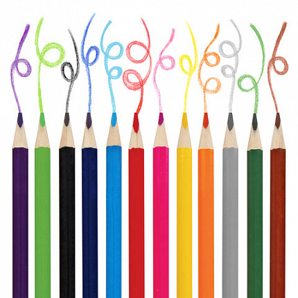 Карандаши цветные ЮНЛАНДИЯ "СЛАДКИЕ ИСТОРИИ", 12 цветов, трехгранные заточенные, 181393