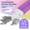 Ластик выдвижной + 2 сменных ластика BRAUBERG "TRIOS", 124х12х12 мм, лавандовый корпус, 272691