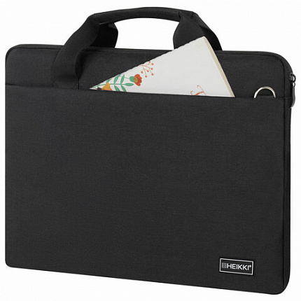 Сумка портфель HEIKKI PROFITABLE (ХЕЙКИ) с отд. для ноутбука 14", багаж лента, чер, 26х36х3 см, 272598