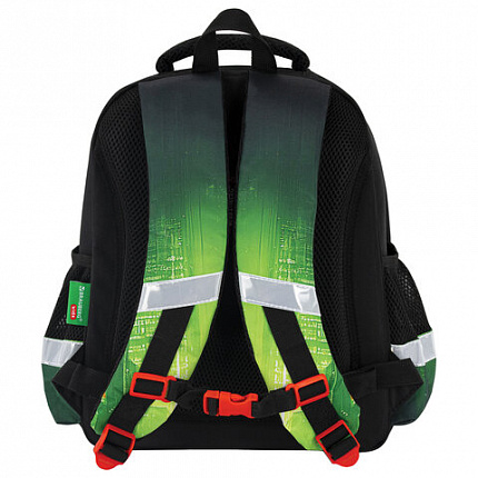 Ранец BRAUBERG KIDS STANDARD, 2 отделения, "Green city", 36х28х14 см, 274428