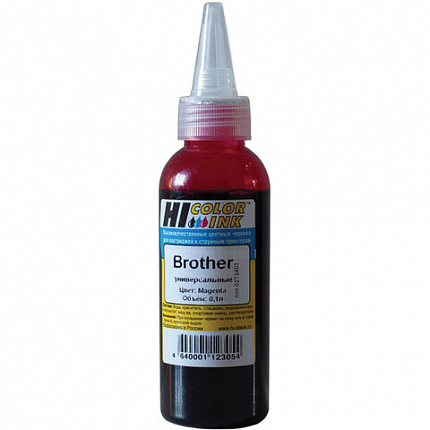 Чернила HI-BLACK для BROTHER (Тип B) универсальные, пурпурные, 0,1 л, водные, HB-BR-M-100ML