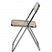 Стул складной прозрачный янтарный BRABIX "Glam CF-020", хромированный каркас, пластик, 533246