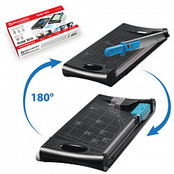 Резак сабельный/роликовый BRAUBERG RS10, на 10 л., длина реза 330 мм, 5 в 1, обрезчик углов А4, 531121