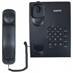 Телефон проводной SANYO RA-S204B, тональный / импульсный режим, повтор, чёрный