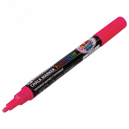Маркер меловой "POP-ART" РОЗОВЫЙ, 3,5 мм, стираемый, для гладких поверхностей, BRAUBERG, 151522