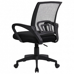 Кресло CROMEX (КРОМЕКС) "Top CH-695", с подлокотниками, сетка/ткань TW, черное, 533065