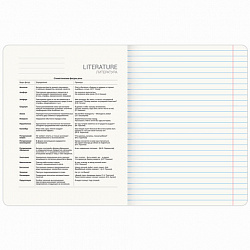Тетрадь предметная "BLOSSOM" 48 л., рельефный картон, ЛИТЕРАТУРА, линия, подсказки, BRAUBERG, 405598