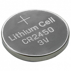 Батарейка литиевая GP Lithium CR2450 "таблетка, дисковая, кнопочная" 1 шт., блистер, CR2450-2C1