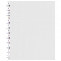 Тетрадь А5 96 л., HATBER, гребень, клетка, Soft-touch ламинация, SoloMatte "Арктический белый", 092868, 96Т5лВ1гр