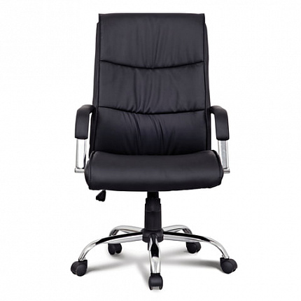 Кресло офисное BRABIX "Space EX-508", экокожа, хром, черное, 530860