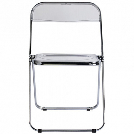 Стул складной прозрачный BRABIX "Glam CF-020", хромированный каркас, пластик, 533245