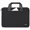Сумка портфель HEIKKI ULTRA (ХЕЙКИ) с отделением для ноутбука 15,6", Total black, черная, 28х39х3 см, 272609