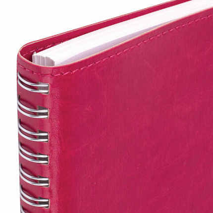 Тетрадь А5 (148x218 мм), BRAUBERG "Office PRO", гибкая, под кожу, гребень, 80 л., красная, 111042