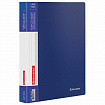 Папка 60 вкладышей BRAUBERG стандарт, синяя, 0,8 мм, 221605