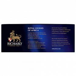 Чай RICHARD "Royal legend of Africa" черный, 100 пакетиков в конвертах по 2 г, 102735