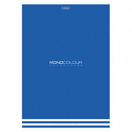 Тетрадь А4, 96 л., HATBER, скоба, линия, матовая ламинация, тиснение, "MONOCOLOUR" (микс в спайке), 093583, 96Т4лтВ2