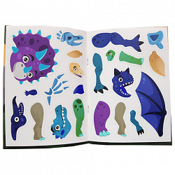 Книжка – игра "Весёлый конструктор с наклейками", ассорти, 10 стр., 165х240 мм, ПП