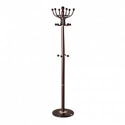 Вешалка-стойка BRABIX "CR-282", металл/мрамор, 1,8 м, на диске диаметром 36 см, 6 крючков + 4 дополнительных, коричневая, 601745