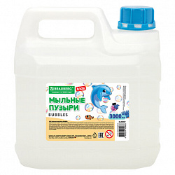 Мыльные пузыри 3000 мл, индивидуальная упаковка, BRAUBERG KIDS, 665456